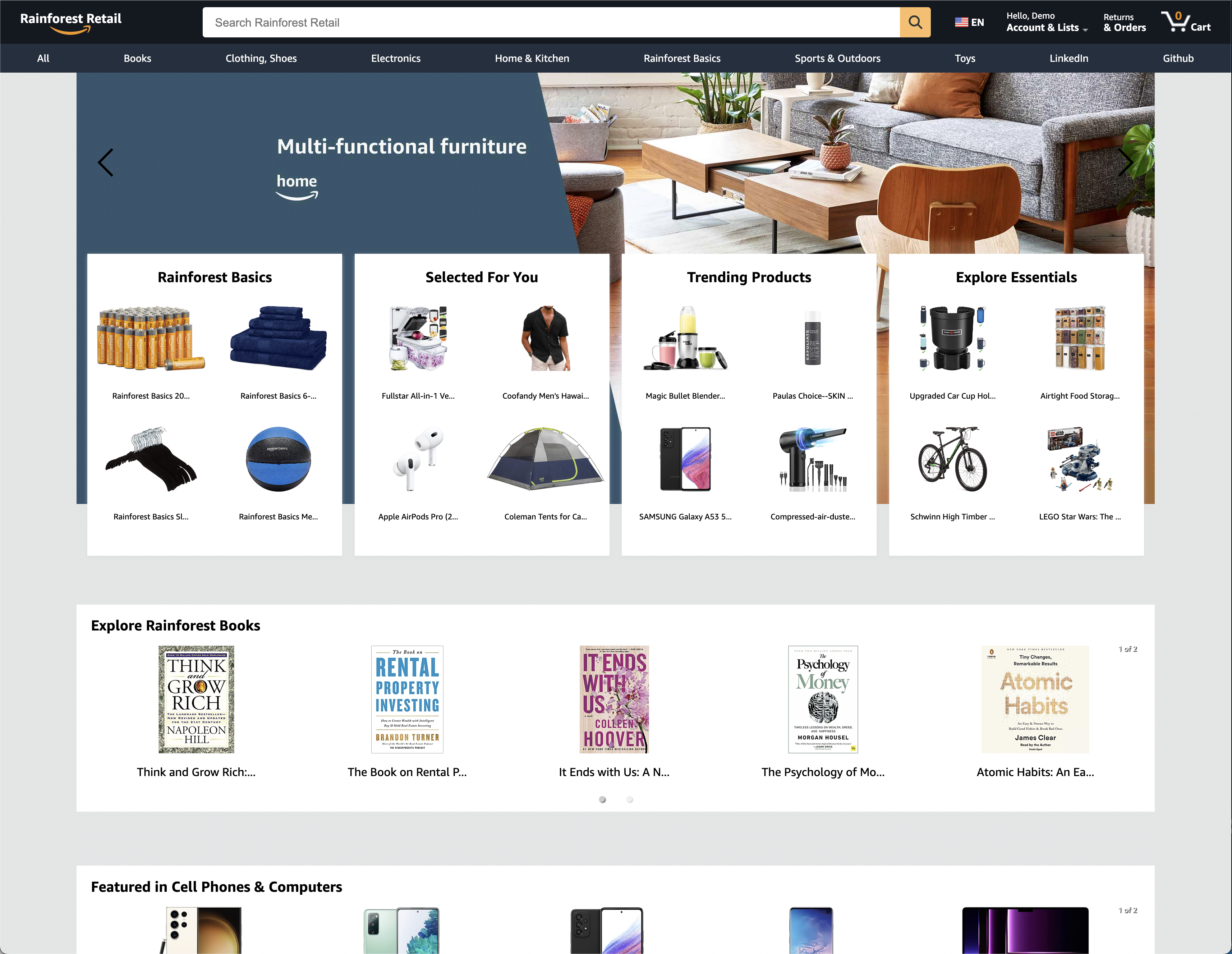 An image of the Rainforest Retail project.